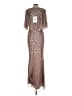 Mac Duggal 100% Polyester Silver Gold Cocktail Dress Size 12 - photo 2