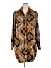 Guess Print Purple Long Sleeve Blouse Size XL - photo 1