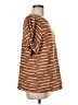 Doe & Rae Stripes Brown Short Sleeve Top Size M - photo 4
