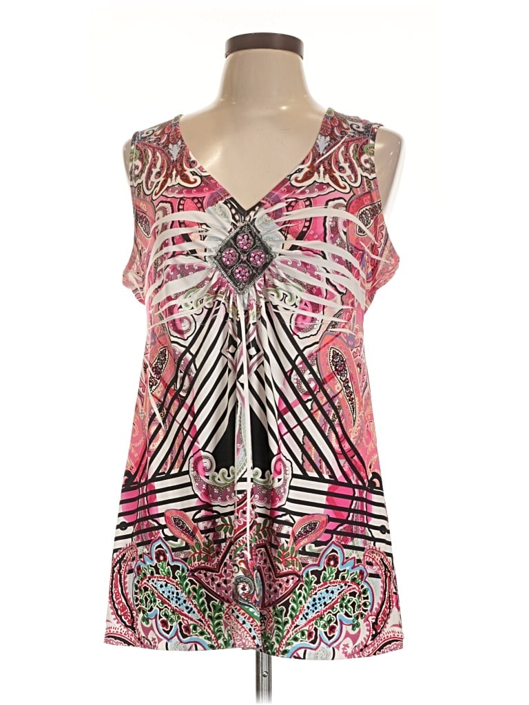 Pre-owned Apt. 9 Sleeveless Blouse In Pink