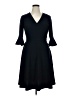 DM Collection Solid Black Casual Dress Size 14 - photo 1