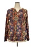 Automet Paisley Brown Long Sleeve Blouse Size 2X - photo 1
