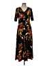 MSK Print Black Casual Dress Size L - photo 1