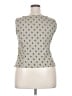 Perceptions 100% Polyester Gray Tan Sleeveless Top Size 18 - photo 2