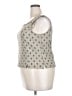 Perceptions 100% Polyester Gray Tan Sleeveless Top Size 18 - photo 5