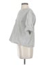 FRAME 100% Cotton Gray Short Sleeve Blouse Size S - photo 5