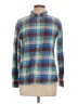 J.Crew 100% Cotton Plaid Blue Long Sleeve Button-Down Shirt Size 10 - photo 1