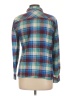 J.Crew 100% Cotton Plaid Blue Long Sleeve Button-Down Shirt Size 10 - photo 2