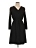Longchamp 100% Silk Solid Black Casual Dress Size EU (FR) 38 / US 6 - photo 1