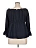Lane Bryant 100% Polyester Black 3/4 Sleeve Blouse Size 14 - 16 Plus - photo 2