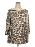 Heimish U.S.A Animal Print Brown Poncho Size 3X - photo 1