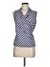J. McLaughlin 100% Nylon Blue Sleeveless Button-Down Shirt Size M - photo 1
