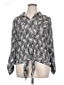 Investments Chevron-herringbone Silver Long Sleeve Blouse Size XL - photo 1