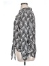 Investments Chevron-herringbone Silver Long Sleeve Blouse Size XL - photo 5