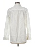 Ann Taylor LOFT Stripes Ivory Long Sleeve Button-Down Shirt Size M - photo 2