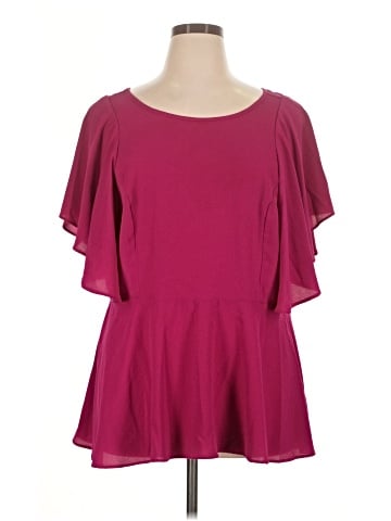 City Chic Short Sleeve Blouse (view 1)