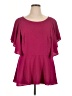 City Chic Burgundy Short Sleeve Blouse Size 16 Plus (S) - photo 1