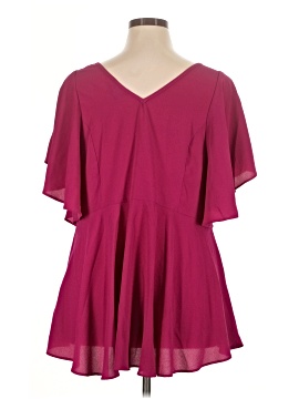 City Chic Short Sleeve Blouse (view 2)