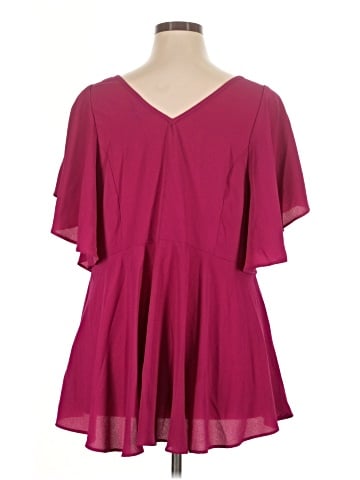 City Chic Short Sleeve Blouse (view 2)