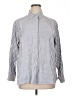 Max Studio Stripes Silver Long Sleeve Blouse Size 1X - photo 1