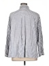 Max Studio Stripes Silver Long Sleeve Blouse Size 1X - photo 2