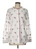 Talbots 100% Cotton Ivory Long Sleeve Blouse Size L - photo 1