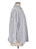 Max Studio Stripes Silver Long Sleeve Blouse Size 1X - photo 4