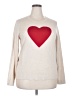 J.Crew Factory Store 100% Cotton Hearts Ivory Pullover Sweater Size XXL - photo 1