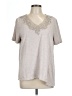 Chico's Gray Short Sleeve Top Size Lg (2) - photo 1