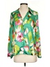 Zara Floral Green Long Sleeve Blouse Size XS - photo 1