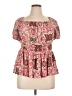 Torrid Paisley Pink Short Sleeve Blouse Size 1X Plus (1) - photo 1