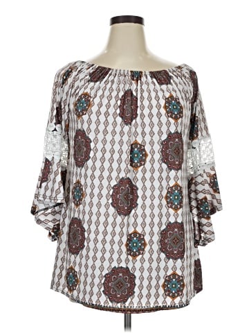 Win Win 3/4 Sleeve Blouse (view 1)