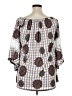 Win Win Silver 3/4 Sleeve Blouse Size XL - photo 2