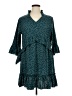 Unbranded 100% Polyester Polka Dots Teal Casual Dress Size XL - photo 1