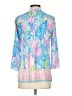 Lilly Pulitzer 100% Polyester Blue 3/4 Sleeve Blouse Size XXS - photo 2