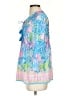 Lilly Pulitzer 100% Polyester Blue 3/4 Sleeve Blouse Size XXS - photo 5