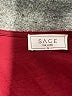 Sage the Label 100% Polyester Burgundy Long Sleeve Blouse Size S - photo 7