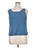 Kasper 100% Polyester Blue Sleeveless Blouse Size 14 - photo 1