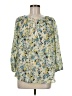 Chaps 100% Cotton Teal 3/4 Sleeve Blouse Size M - photo 1
