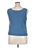 Kasper 100% Polyester Blue Sleeveless Blouse Size 14 - photo 2