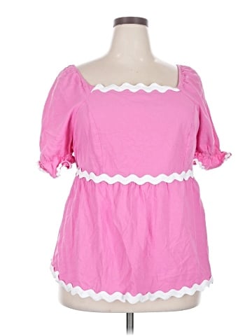 BLOOMCHIC Short Sleeve Blouse (view 1)