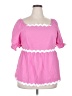 BLOOMCHIC 100% Cotton Pink Short Sleeve Blouse Size 18 - 20 - photo 1