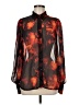 Unbranded 100% Polyester Print Black Long Sleeve Blouse Size M - photo 1