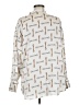 Zara Basic Print Ivory Long Sleeve Blouse Size M - photo 2