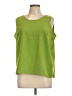 Susan Graver 100% Polyester Green Sleeveless Blouse Size L - photo 1