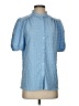Assorted Brands Blue Short Sleeve Blouse Size S - photo 1