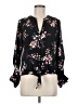 Candie's 100% Polyester Black Long Sleeve Blouse Size M - photo 1