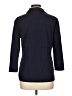J. McLaughlin Blue Black 3/4 Sleeve Top Size L - photo 2