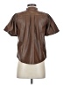 Industry 100% Polyurethane Brown Short Sleeve Blouse Size XS - photo 2