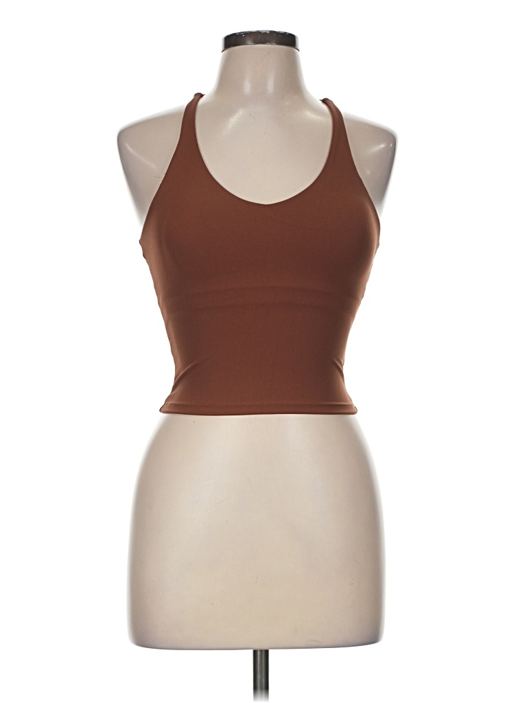 Pre-owned Assorted Brands Tank Top Brown Halter Neckline Tops